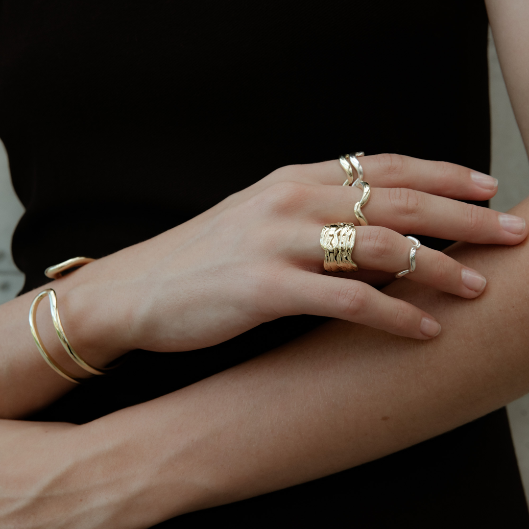 Gold online rings aesthetic