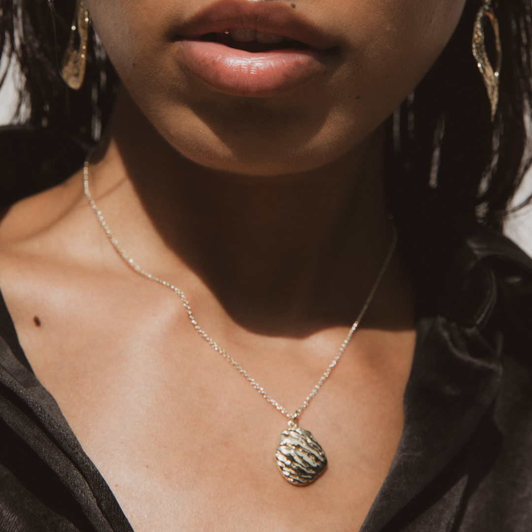 Oyster Shell Coin Necklace