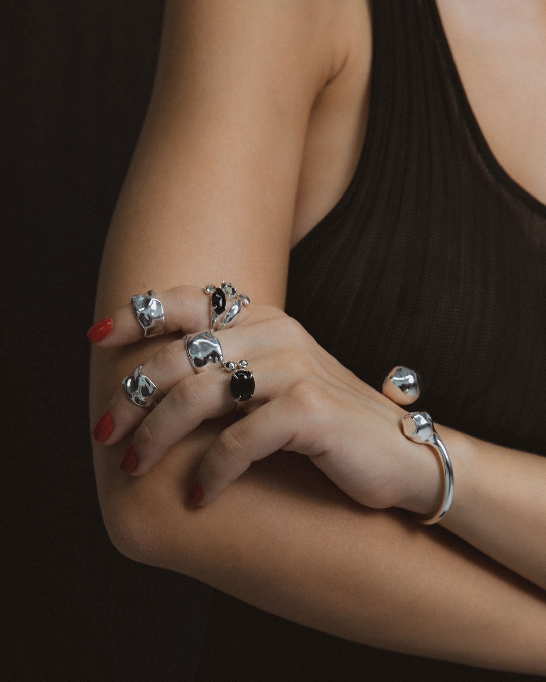 Hardcore Hammered Wrist Cuff