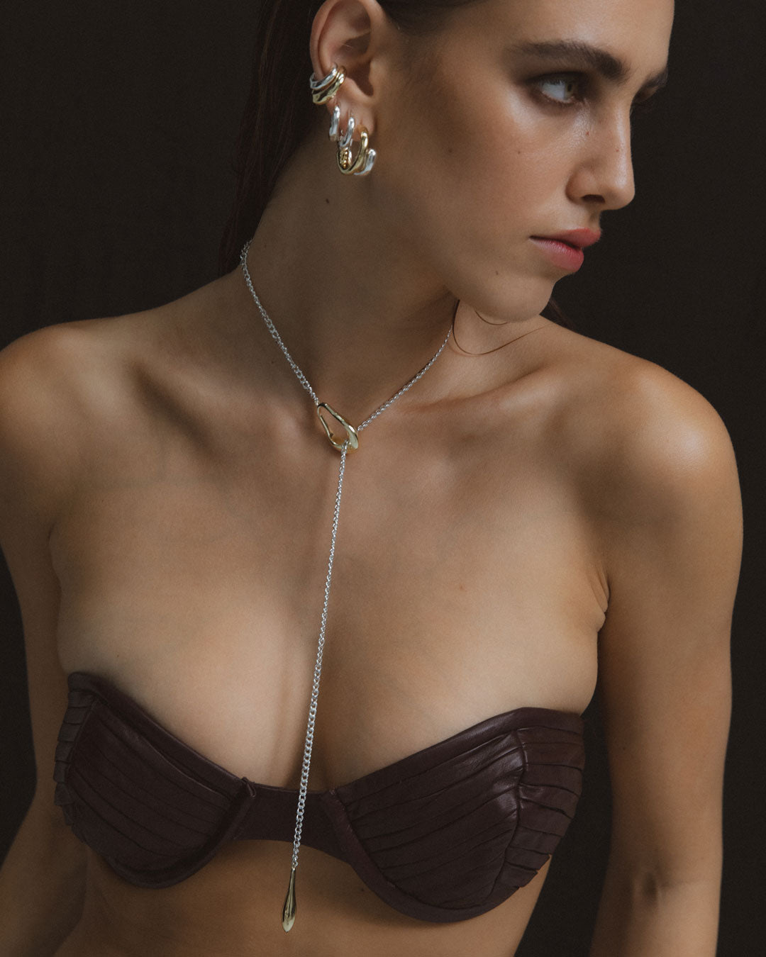 Collier goutte Lariat biologique