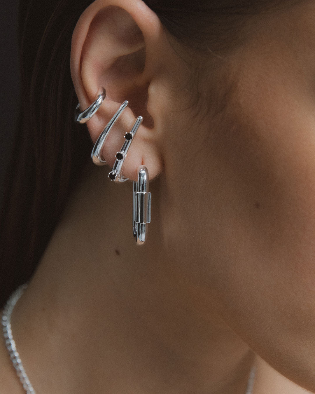 Everything Lobe Earring with Gemstones