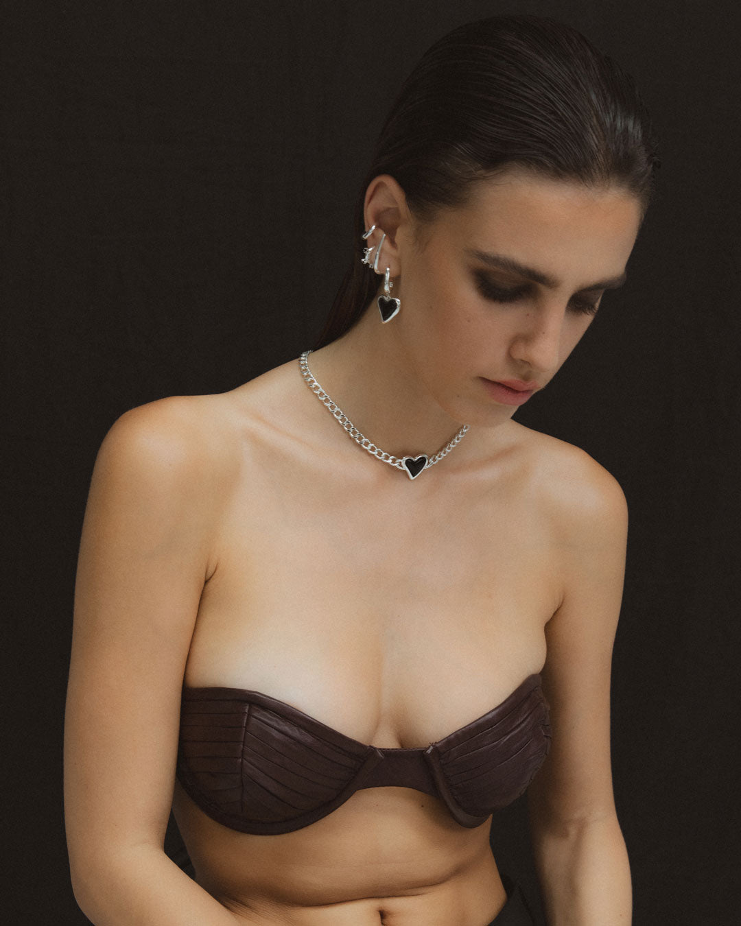 Collier de perles baroques à chaîne en forme de boîte