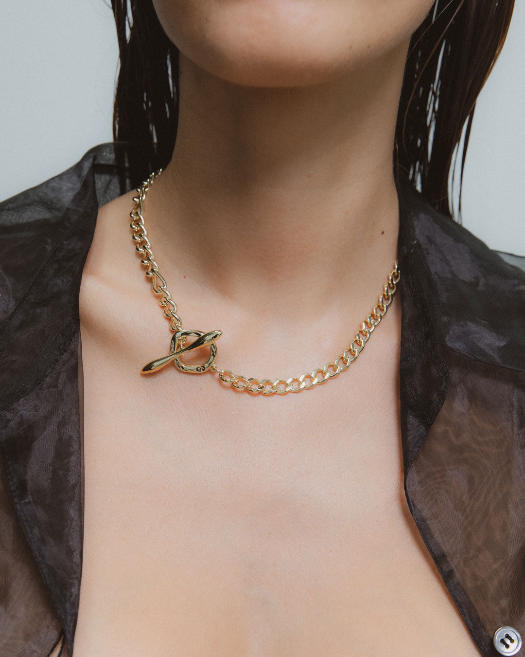 Mixed Fob Chain Necklace