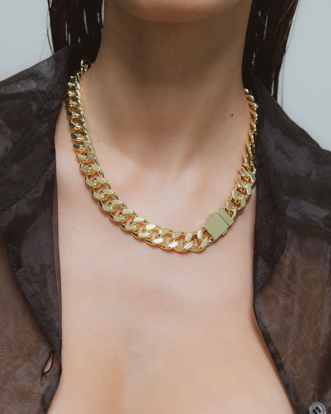 Chaîne gourmette avec déclaration d'attitude 