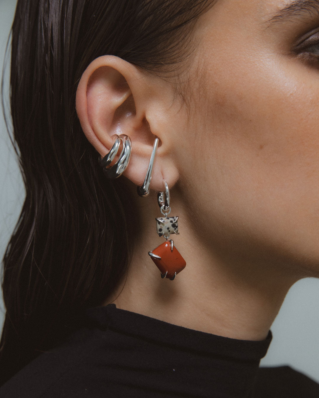 Double Drop Claw Earrings