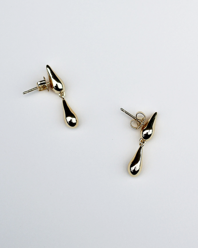 Double Droplet Studs - Gold