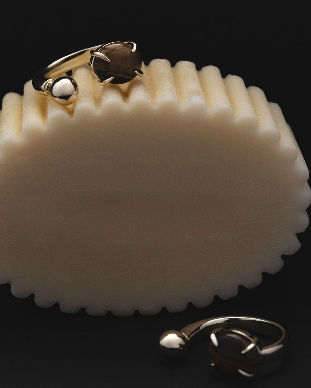 Accord Punk Earrings - Tiger's Eye