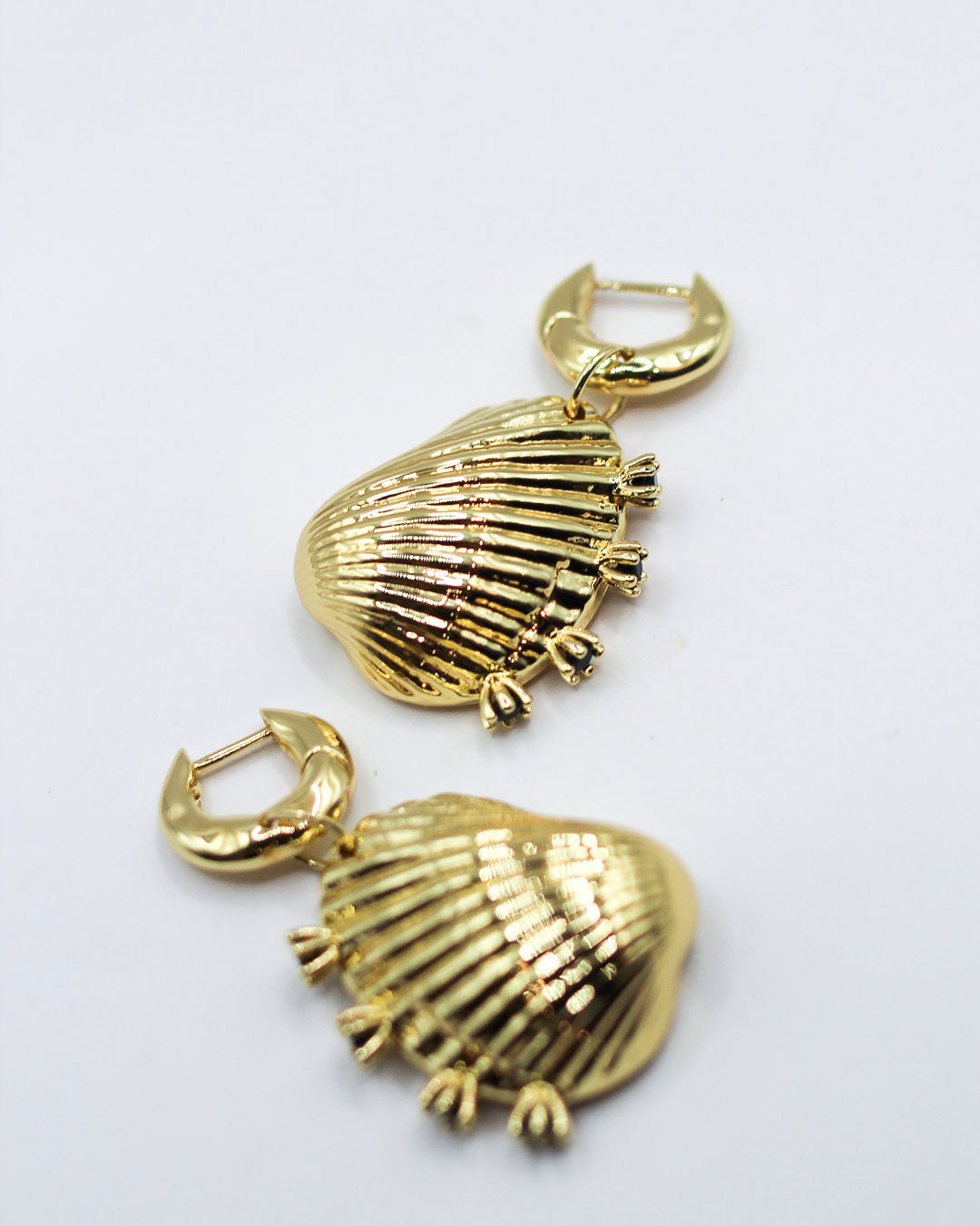 Salty Spiked Shell Earrings