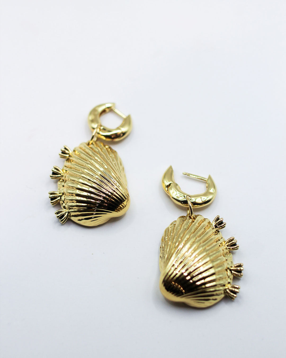 Salty Spiked Shell Earrings