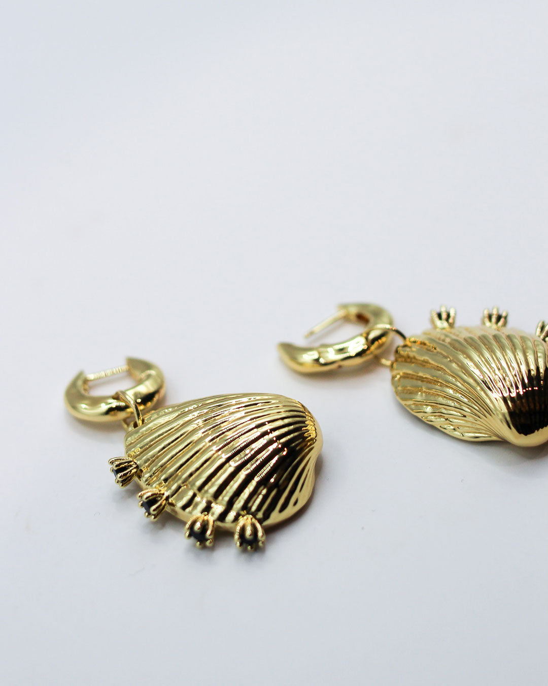 Salty Spiked Shell Earrings