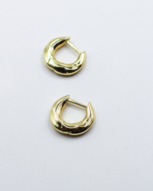 Mini Wonky Huggies- Gold