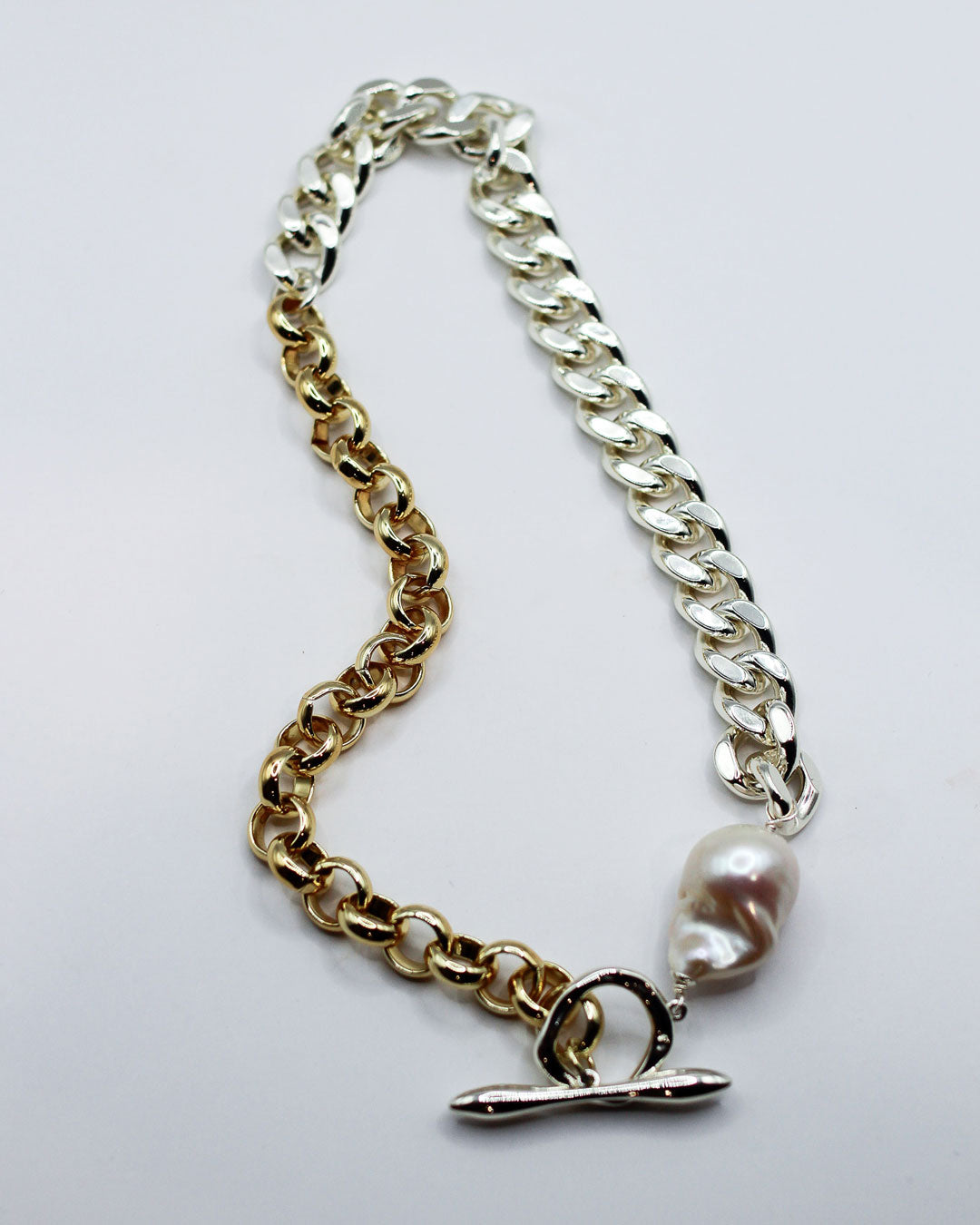 Amalgamated Pearl Statement Necklace