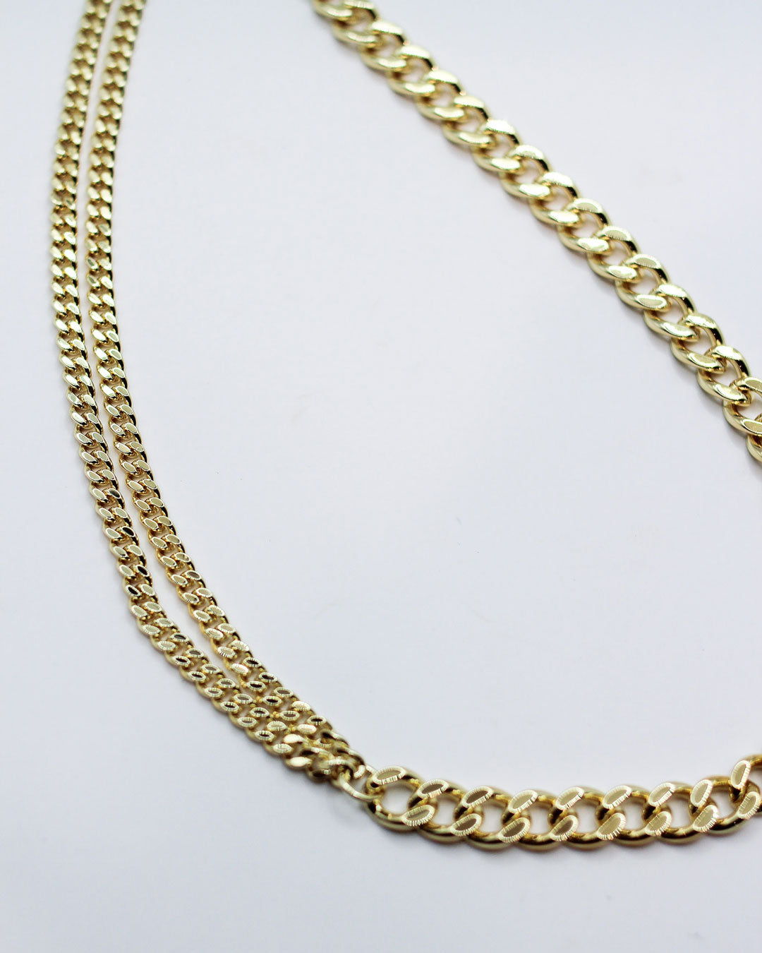 Collier ras du cou à double gourmette Amplify - 440 mm 