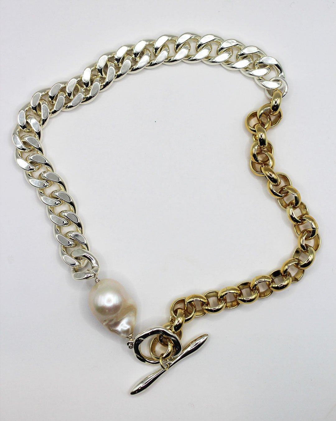 Amalgamated Pearl Statement Necklace
