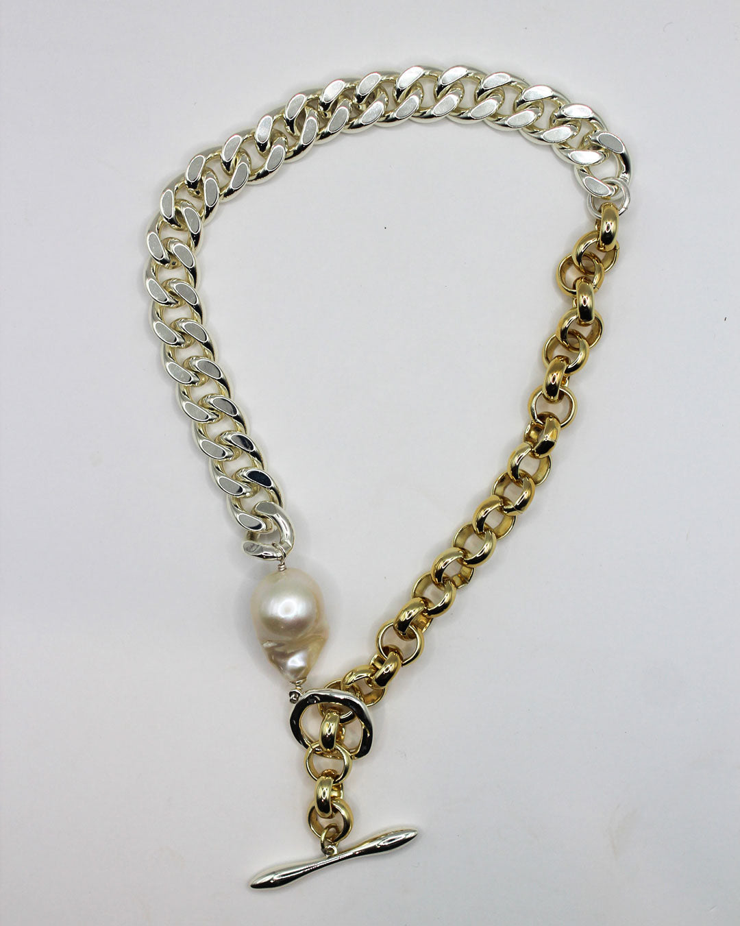 Amalgamated Pearl Statement Necklace