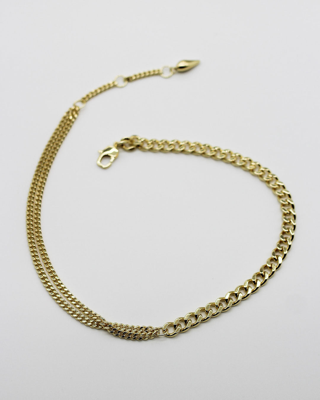 Collier ras du cou à double gourmette Amplify - 440 mm 