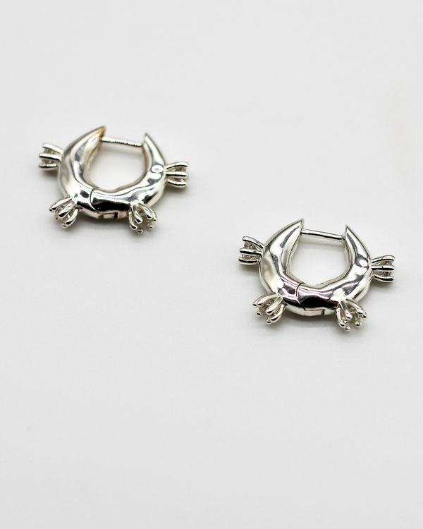 Adele Spiked Huggies | Silver + Topaz