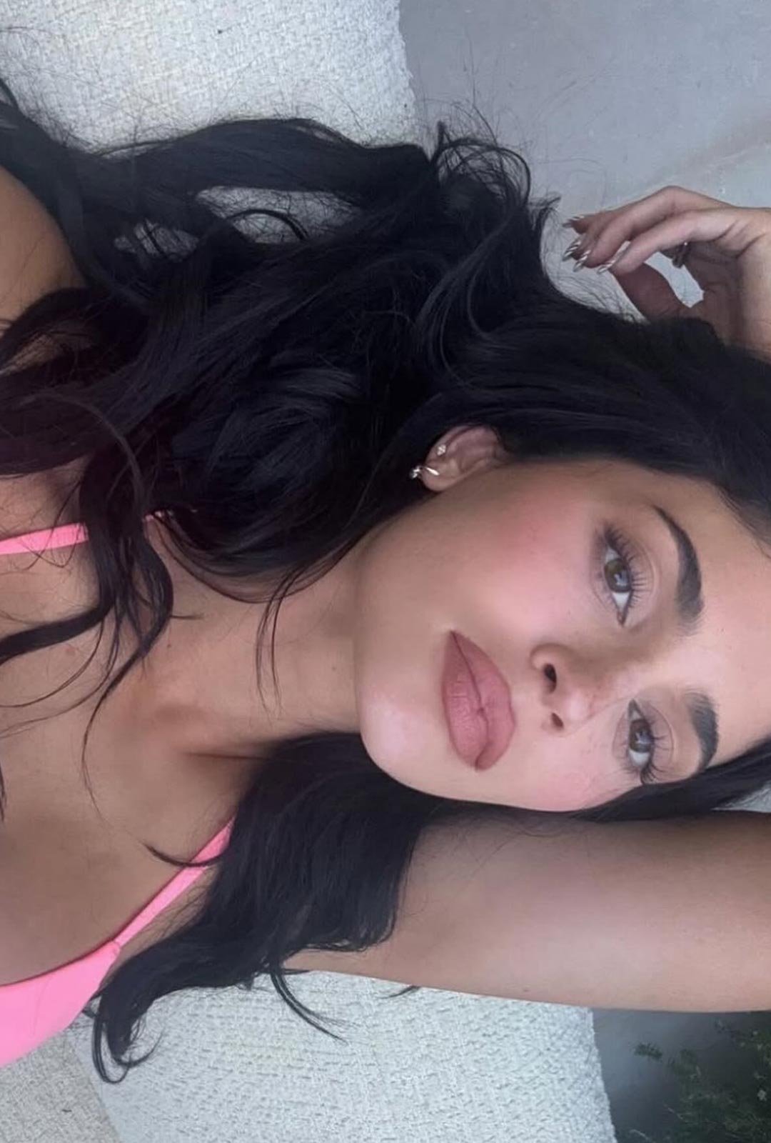 Modernist Gemstone Link Earrings - Tiger's Eye