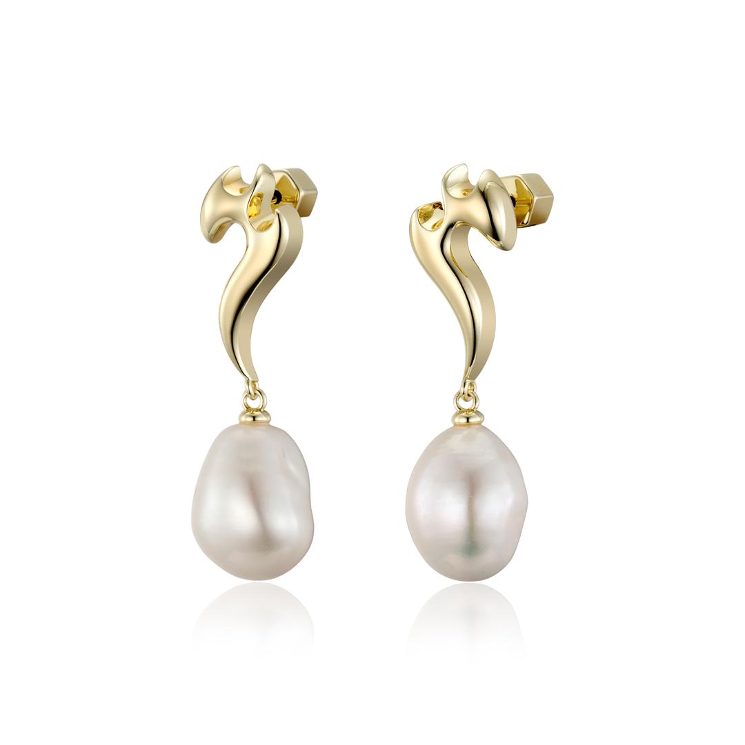Boucles d&#39;oreilles en perles fondues