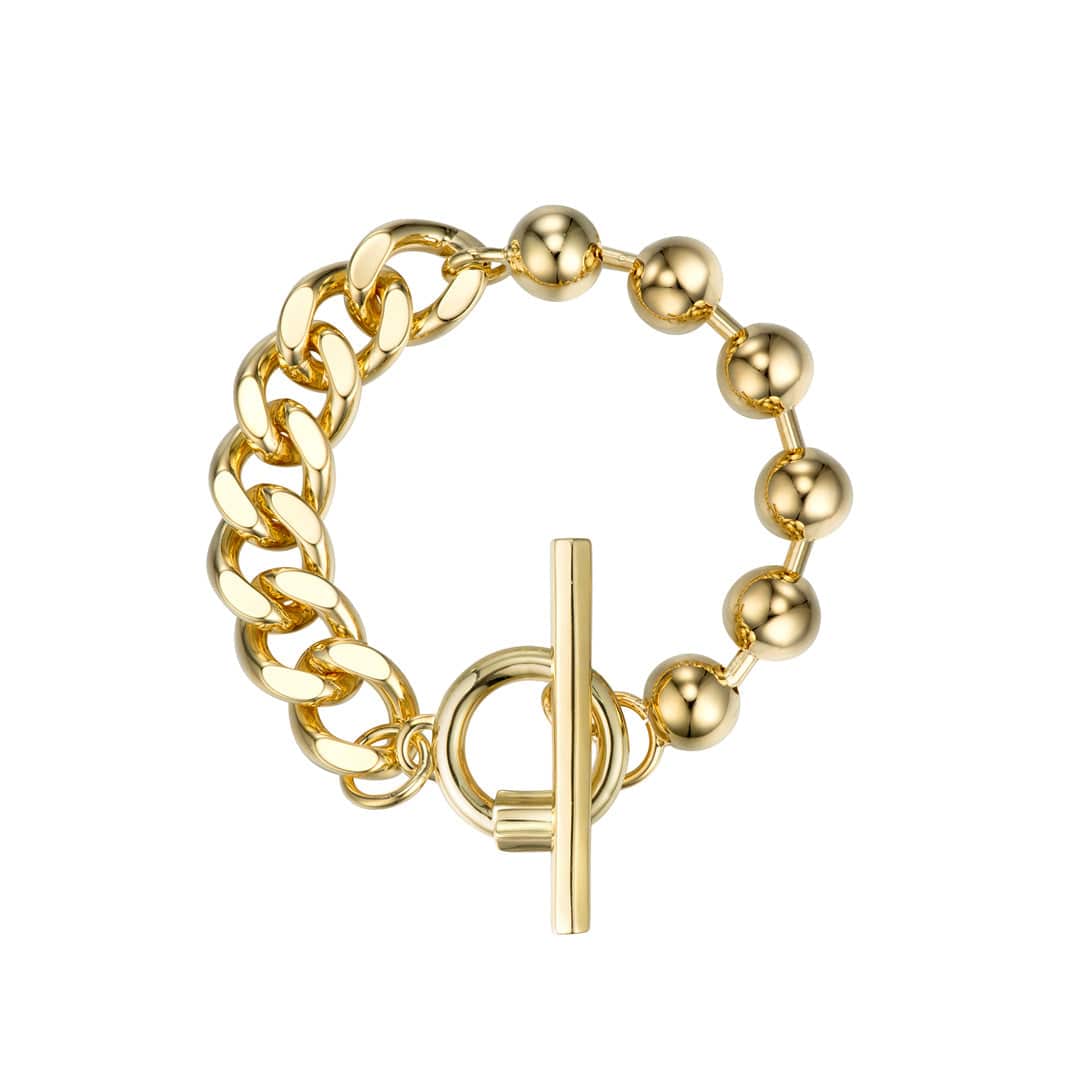 F+H Jewellery Bracelet 18K Gold Plating Syndicate Statement Bracelet