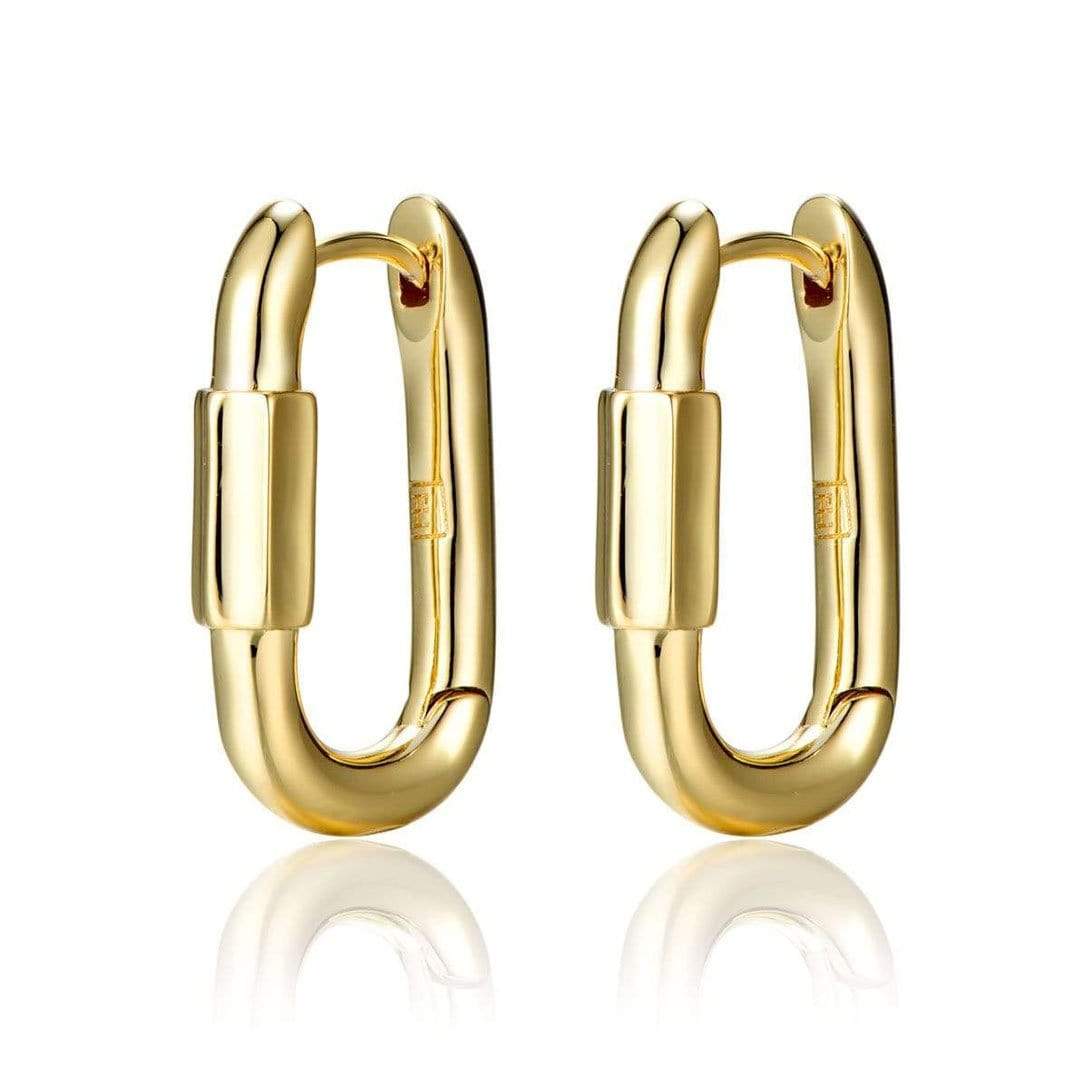 F+H Jewellery Earring 18K Gold Plating Disengage XL Link Earrings